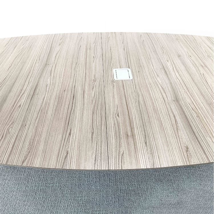FRITZ HANSEN Vergadertafel B295xD148xH71 - Donker Hout / Zwart / Grijs Metaal 2-voet