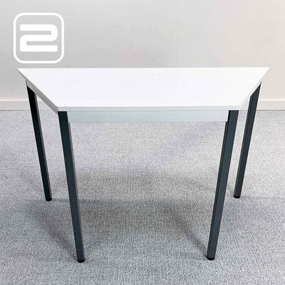 NN Bureau trapeze B60-120xD52xH73, 5 - Wit / Grijs Metaal 4-poot