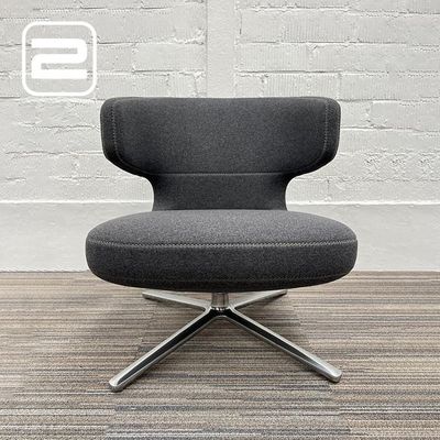 VITRA Petit Repos Lounge Chair - Grijs Vilt / Aluminium