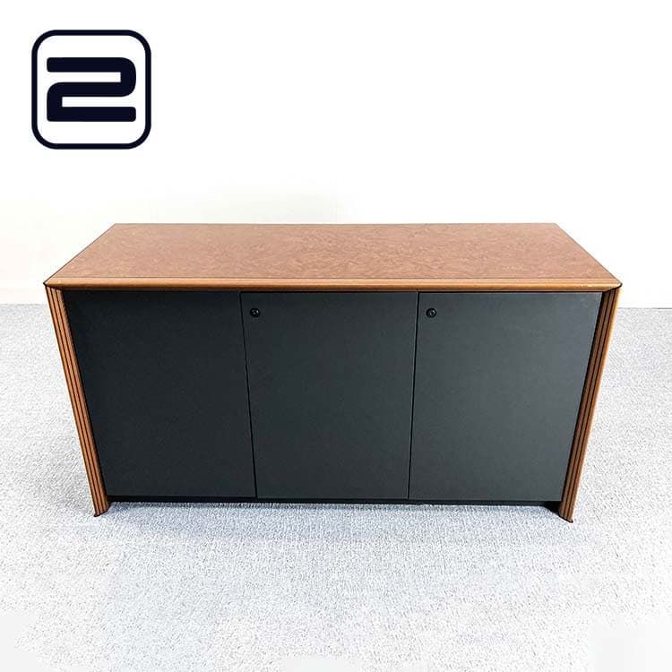 NN Halfh Draaideurkast - Donker Hout, wortelfineer / Zwart Hout