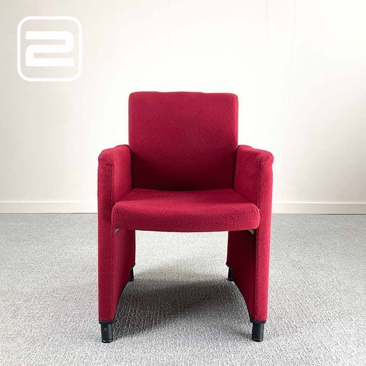 NN Zetel 1-zit B60xD58xH87 - Rood Stof / Zwart kunststof 4-poot