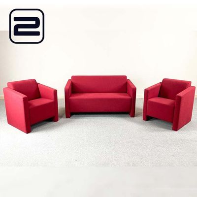 DIETIKER Salonset B143xD67xH77 - Rood Stof / 2-poot