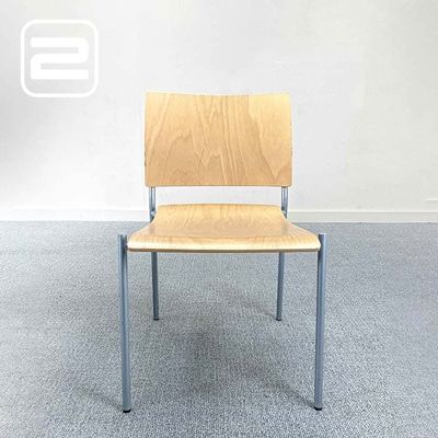 CASALA Feniks Ontvangststoel by Kressel + Schelle - Licht Hout Hout / Grijs Metaal 4-poot