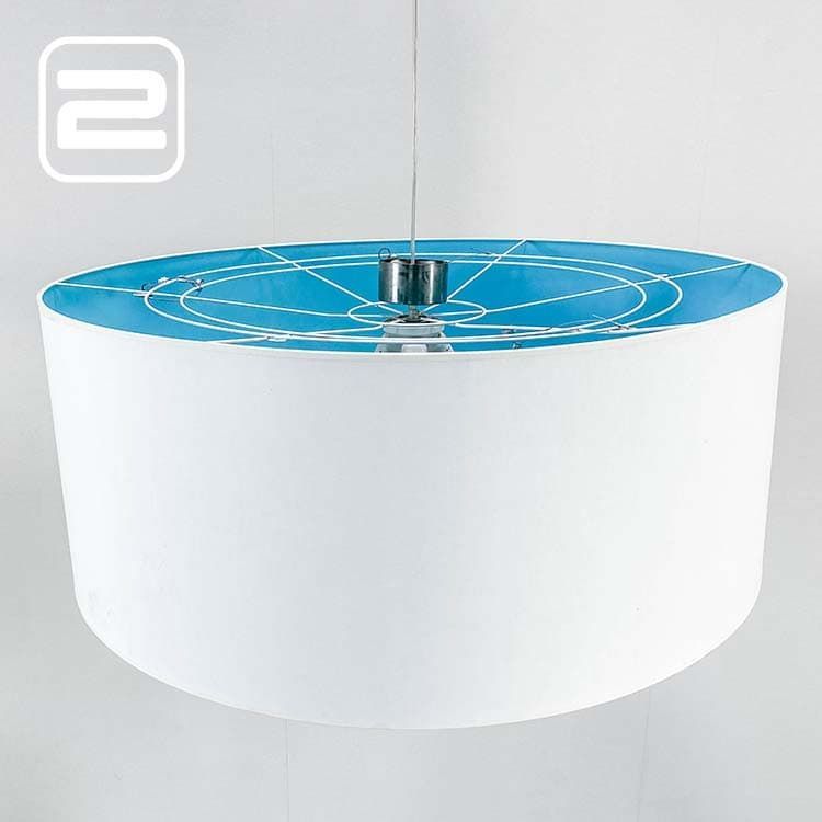 LANDE Hanglamp B101xD98xH40 - Wit / Blauw
