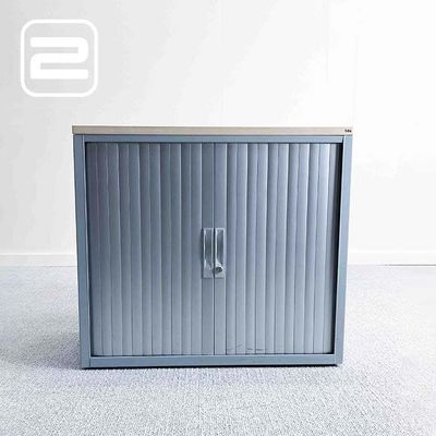 TDS Lage Vert Roldeurkast H72xB80xD40 - Licht hout / Grijs Hout / metaal