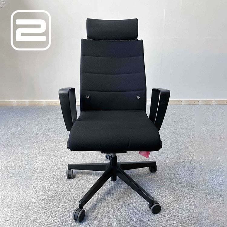 INTERSTUHL Champ Bureaustoel - Zwart Stof / Zwart Metaal Voetkr mt wielen INTERSTUHL Champ Bureaustoel - Zwart Stof / Zwart Metaal Voetkr mt wielen