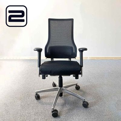 AXIA BMA 2.5 Bureaustoel - zwart stof / mesh / chrome kruisvoet