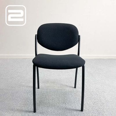 NN Vergaderstoel a - Zwart Stof / Zwart Metaal 4-poot