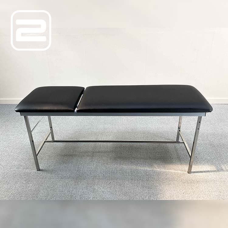 NN Massagetafel - Zwart Kunstleer / Chrome 4-poot