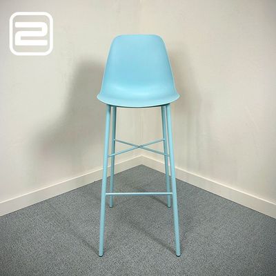 PERFECTA BarCloë Barkruk - Licht blauw Kunststof / Metaal 4-poot