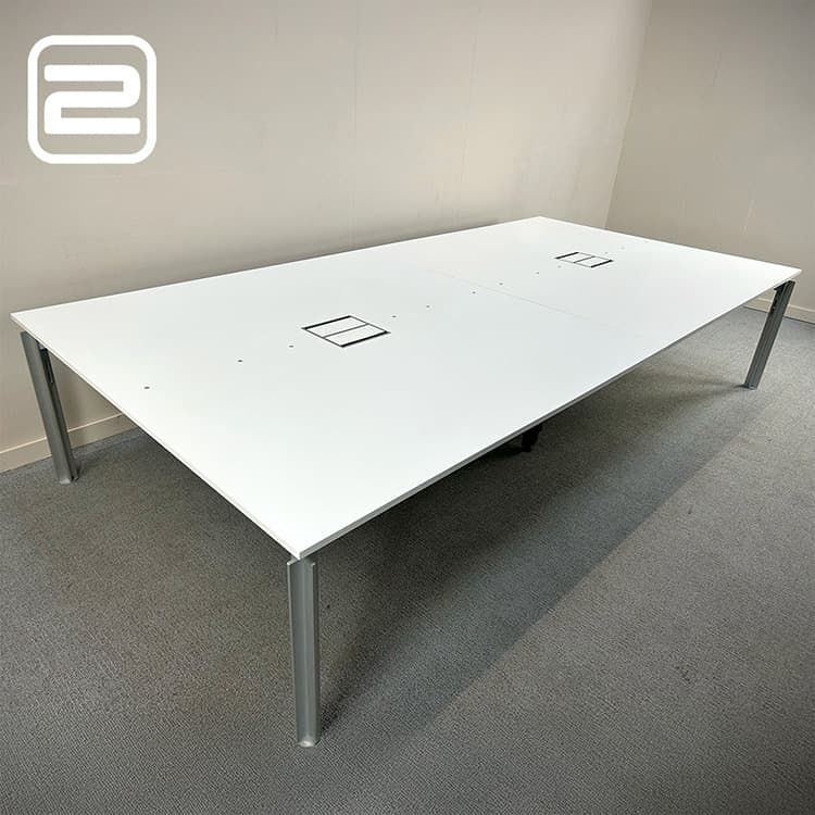 BULO H20 4p Workbench B360xD180xH75 - Wit Melamine / Metaal 4-poot