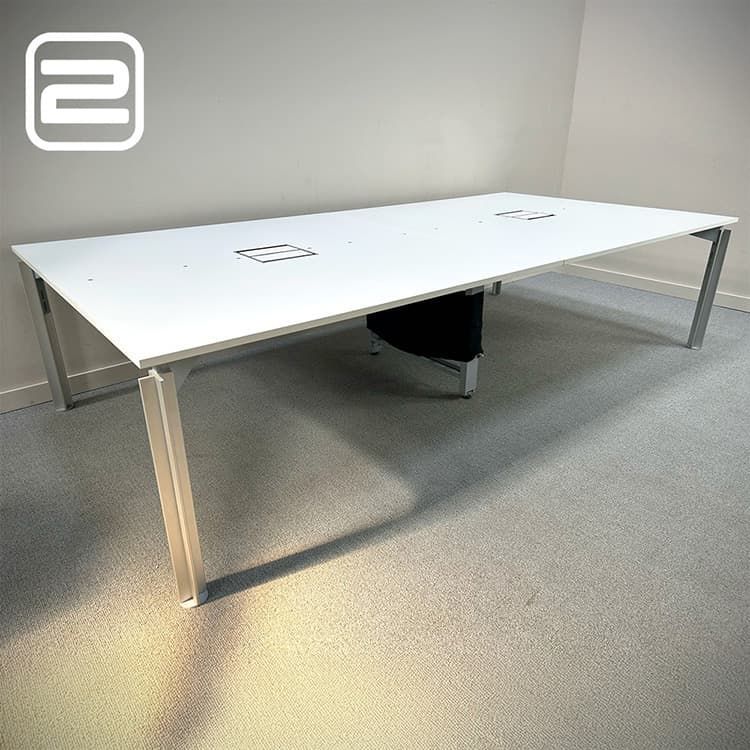 BULO H20 4p Workbench B320xD160xH75 - Wit Melamine / Metaal 4-poot