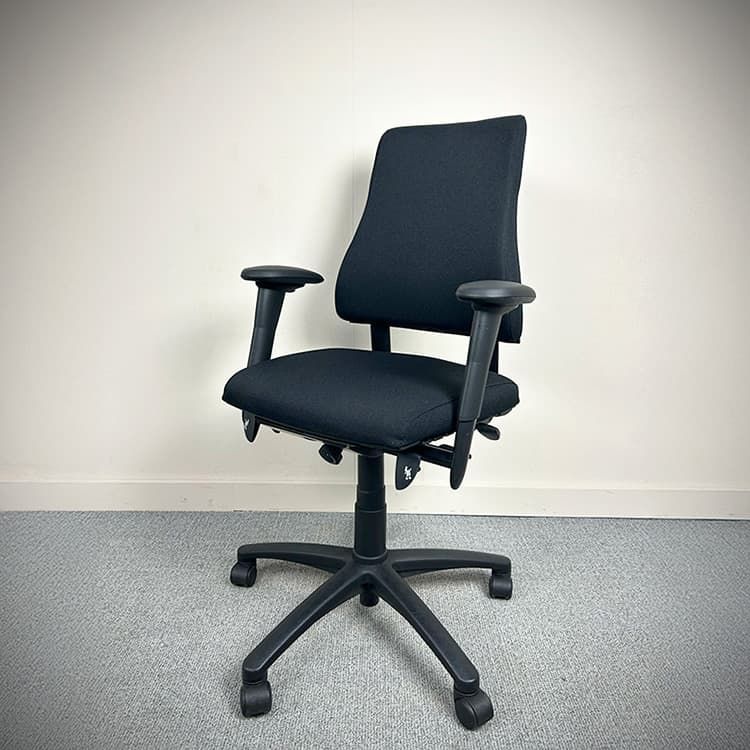 AXIA BMA 1.2 Bureaustoel refurbished stof - zwart stof / zwart kunststof kruisvoet