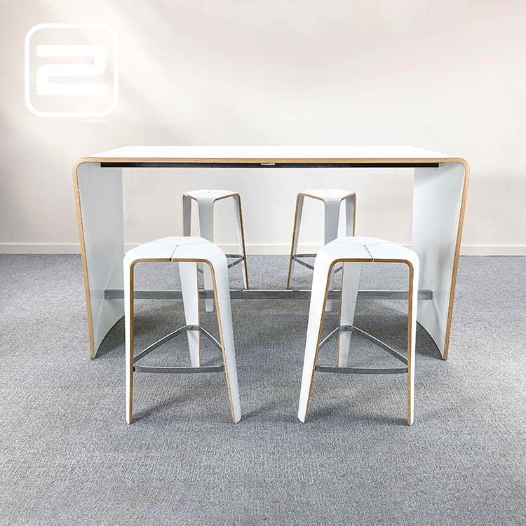 BRUNNER Hoc Vergadertafel B200xD68xH108 - Wit / Wit 2-poot