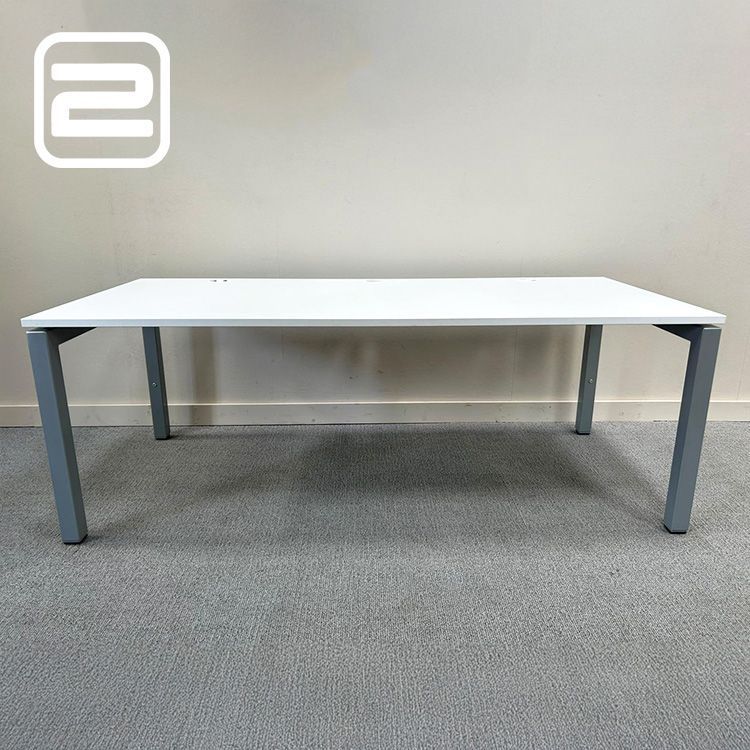 KINNARPS Bureau B180xD80xH64-84 - Wit Melamine / Metaal U-poot