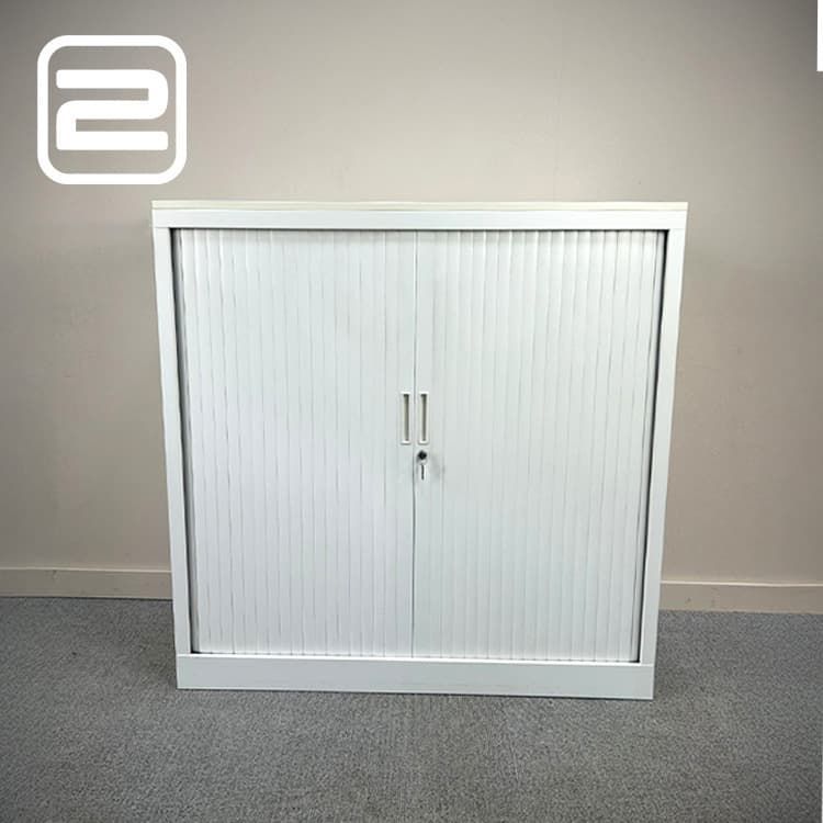 ROBBERECHTS Halfh Vert Roldeurkast b H120xB120xD43 - Wit Metaal