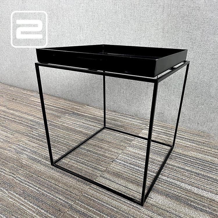 HAY Tray Bijzettafel B40xD40xH45 - Zwart Metaal