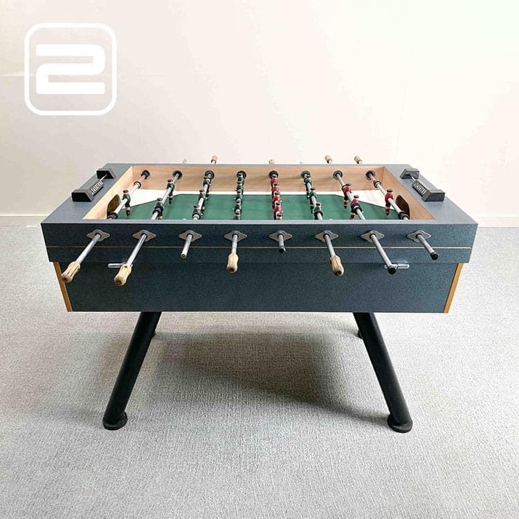 Goldstar / Jupiter Grijs / Metaal Tafelvoetbal - Grijs Formica / Zwart Metaal