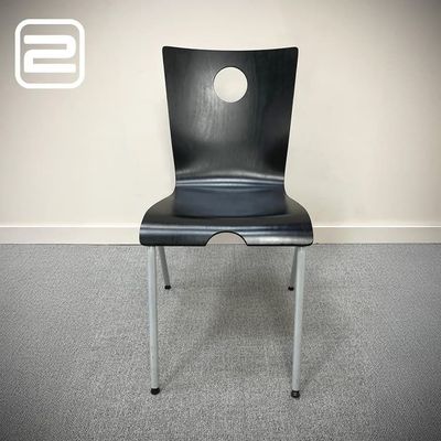 DRISAG Stoel - Zwart Hout / Metaal Vierpoot