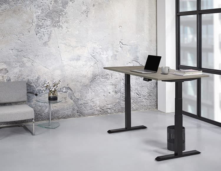 Premium XF3 Elektrisch Zit-Sta Bureau B120xD80 xH65-130 - T-Poot