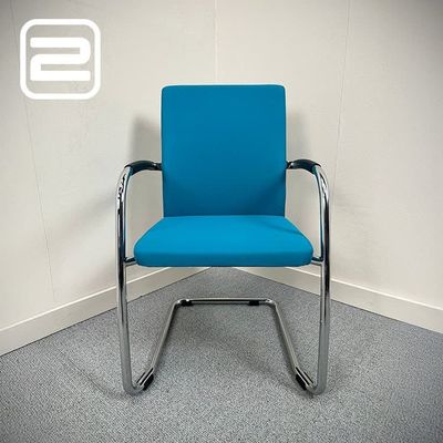 NN Ontvangststoel - Blauw Stof / Metaal Slede