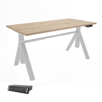 Premium V-frame Elektrisch Zit-Sta Bureau B140xD80 xH65-130 - V-Poot