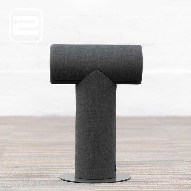 KINNARPS Materia Mr T Kruk by Ola Giertz & Roger Duverell - Grijs Stof / Grijs staal 1-poot