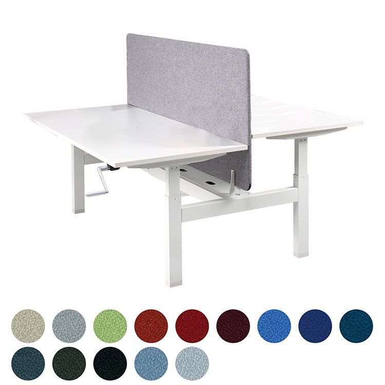 BASIC Akoestisch Tussenpaneel voor DUO workbenches H80xB120-200xD3.2 - Polyester