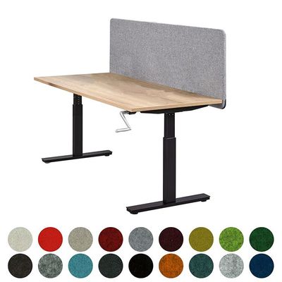 BASIC Akoestisch Tussenpaneel voor enkele werkplek H53 / 60xB80-200xD3.2 - Wolvilt
