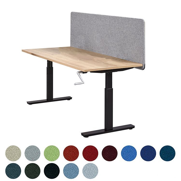 BASIC Akoestisch Tussenpaneel voor enkele werkplek H53 / 60xB80-200xD3.2 - Polyester