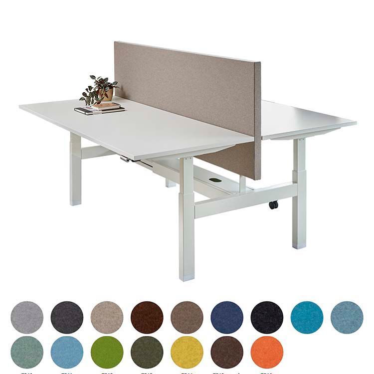 PRO Akoestisch Tussenpaneel voor DUO workbenches H70xB120-180xD5 - Wolvilt Professional