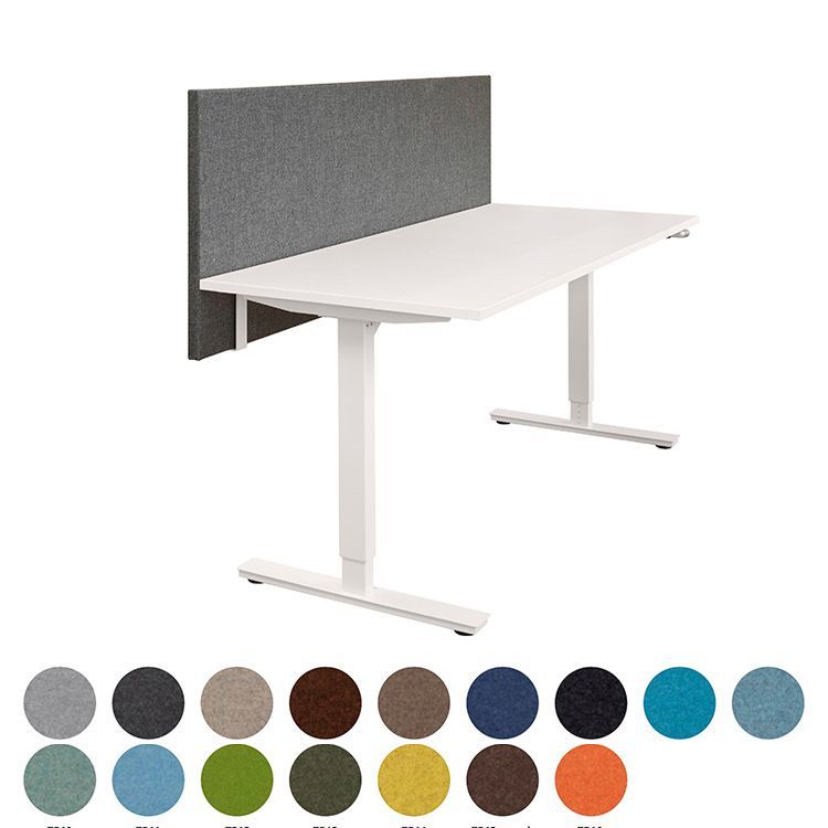 PRO Akoestisch Tussenpaneel voor enkele werkplek H48 / 70xB120-180xD5 - Wolvilt Professional