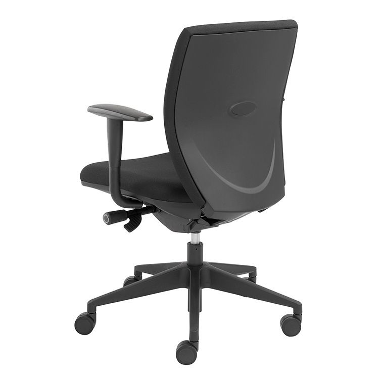 320 SERIE Pro Bureaustoel - Zwart Stof / Kunststof Voetkr mt wielen