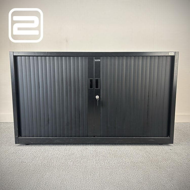 BURODEP Lage Vert Roldeurkast H70xB120xD47 - Zwart