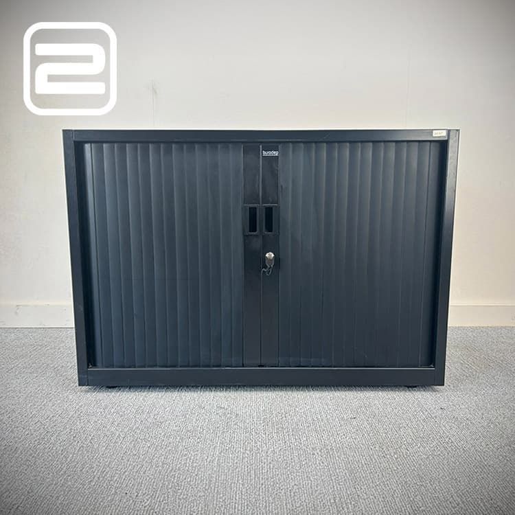 BURODEP Lage Vert Roldeurkast H70xB100xD47 - Zwart