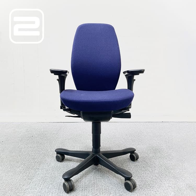 KINNARPS 9000 Bureaustoel - Donkerblauw Stof / Zwart kunststof Voetkr met wielen