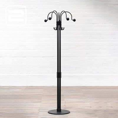 Kapstok B60xL60xH182 - Zwart metalen