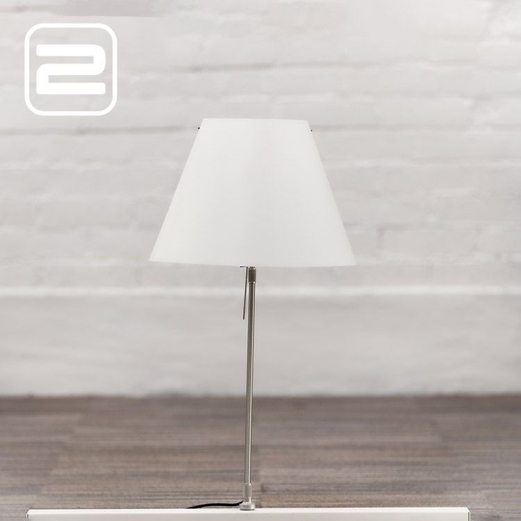 LUCEPLAN Costanza Tafel- Bureaulamp by Paolo Rizzatto B40xD40xH73 - Wit / Alu