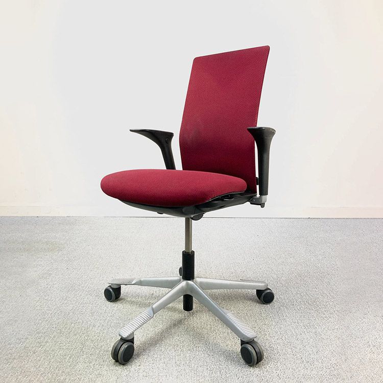 HAG Futu 1200 Bureaustoel - Rood Stof / Grijs metalen Voetkr met wielen