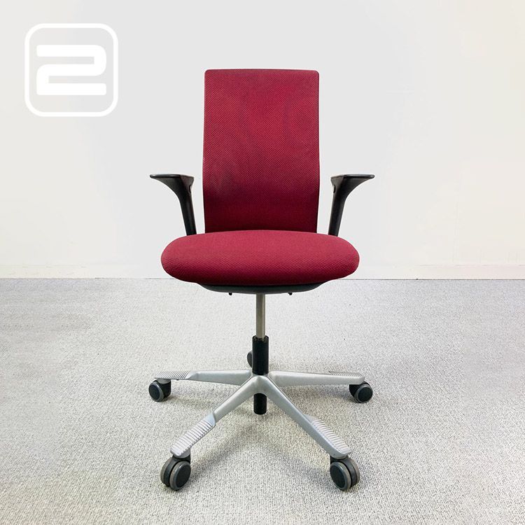 HAG Futu 1200 Bureaustoel - Rood Stof / Grijs metalen Voetkr met wielen