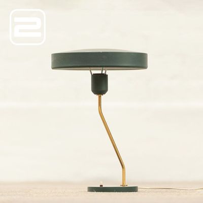 PHILIPS Romeo Tafel- Bureaulamp Louis Kalff B29xD29xH42 - Groen Metalen / Groen metalen PHILIPS Romeo Tafel- Bureaulamp Louis Kalff B29xD29xH42 - Groen Metalen / Groen metalen