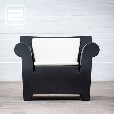 KARTELL Bubble Club Armchair designer Philippe Starck - Zwart Kunststof / Zwart kunststof Vierpoot