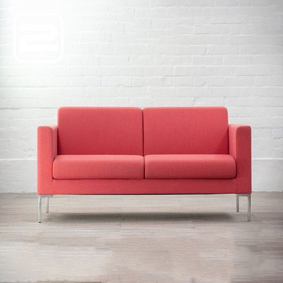 SITLAND Canapé Zitbank 2-zit B151xD78xH83 - Roos Stof / Chrome Vierpoot