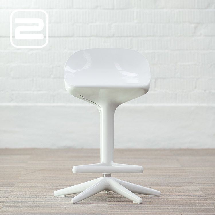 KARTELL Spoon Barkruk - Wit Glans Kunststof / Sterpoot Kunststof