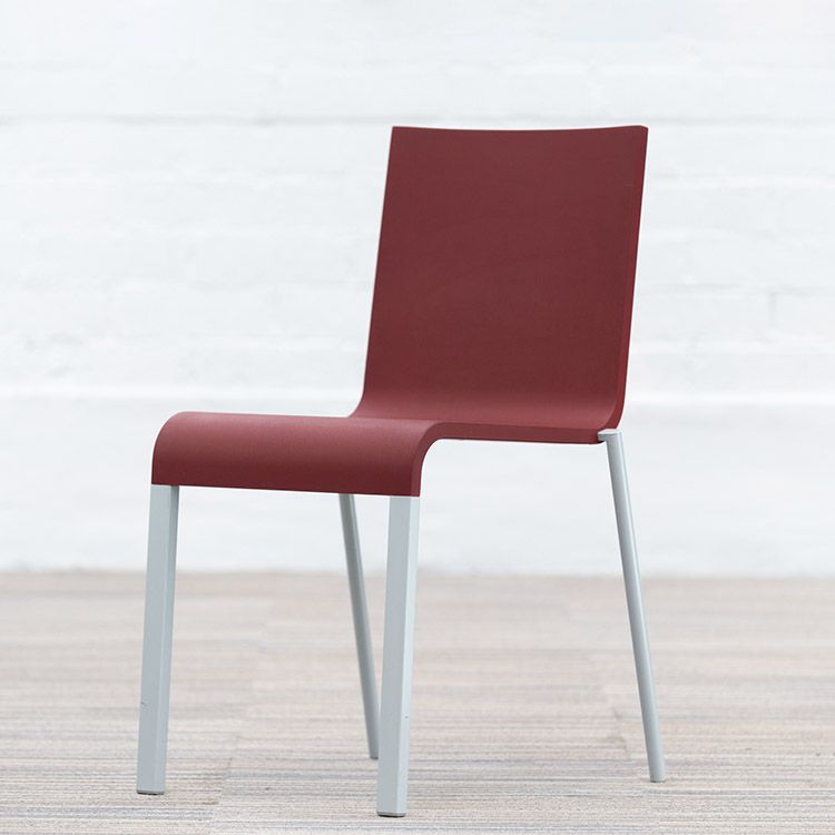 VITRA Maarten van Severen .03 Design Stoel - Rood Kunststof / Alu Vierpoot