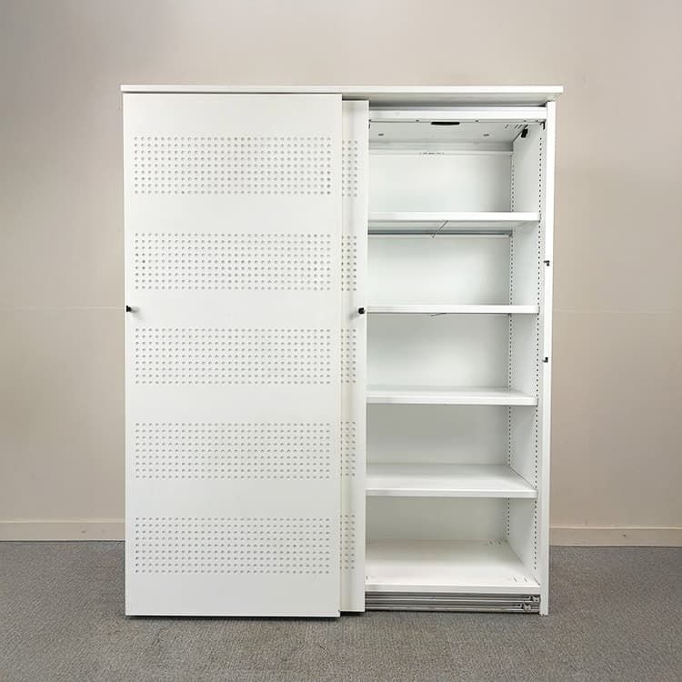 ROBBERECHTS Hoge Schuifdeurkast H197xB160xD50 - Wit