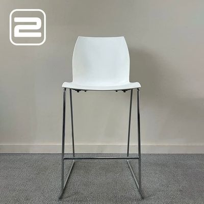 KASTEL Kalea Kantinestoel Stapelbaar - Wit / Wit Kunststof / Metaal Sledepoot KASTEL Kalea Kantinestoel Stapelbaar - Wit / Wit Kunststof / Metaal Sledepoot