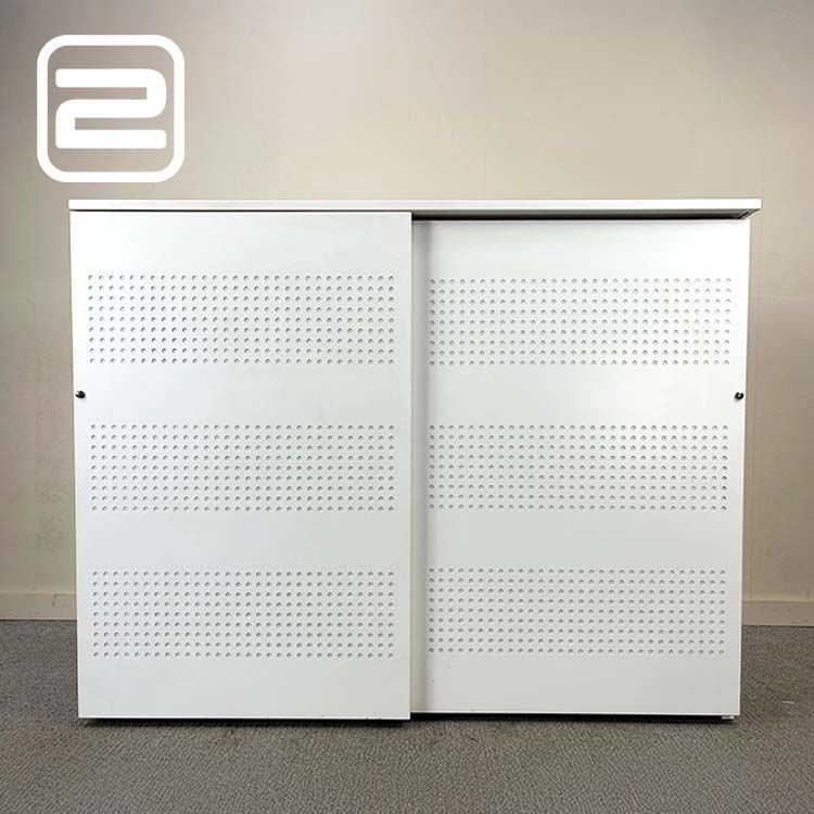 ROBBERECHTS Halfh Schuifdeurkast H125xB160xD50 - Wit ROBBERECHTS Halfh Schuifdeurkast H125xB160xD50 - Wit