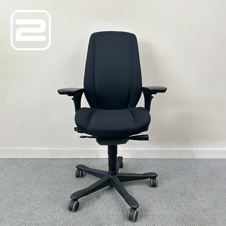 KINNARPS 9000 Bureaustoel - zwart stof / zwart kunststof