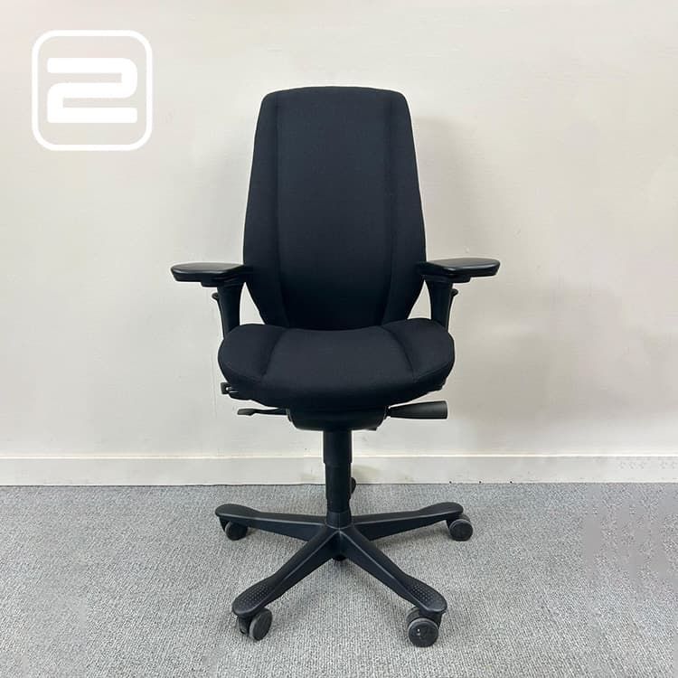 KINNARPS 9000 Bureaustoel - Zwart Stof / Zwart kunststof